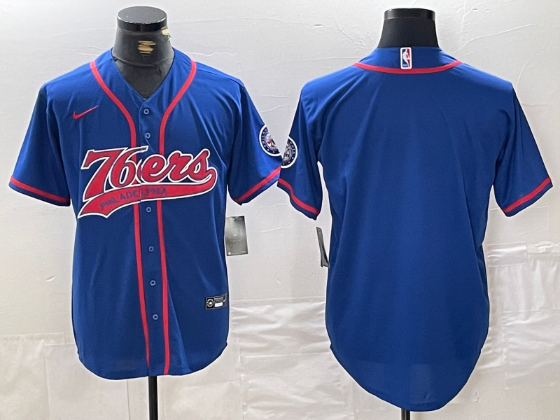 Men Philadelphia 76ers blank blue Adidas NBA Jersey 20241122->philadelphia 76ers->NBA Jersey